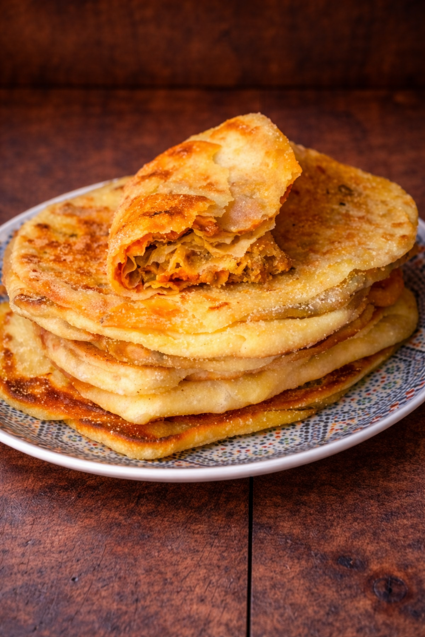 Vegan Msemen With onion