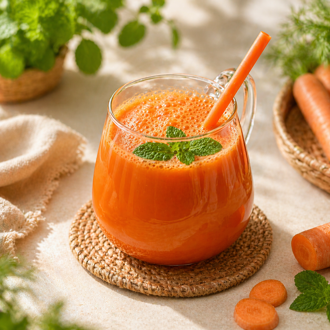Carrot Orange Juice and Cinnamon