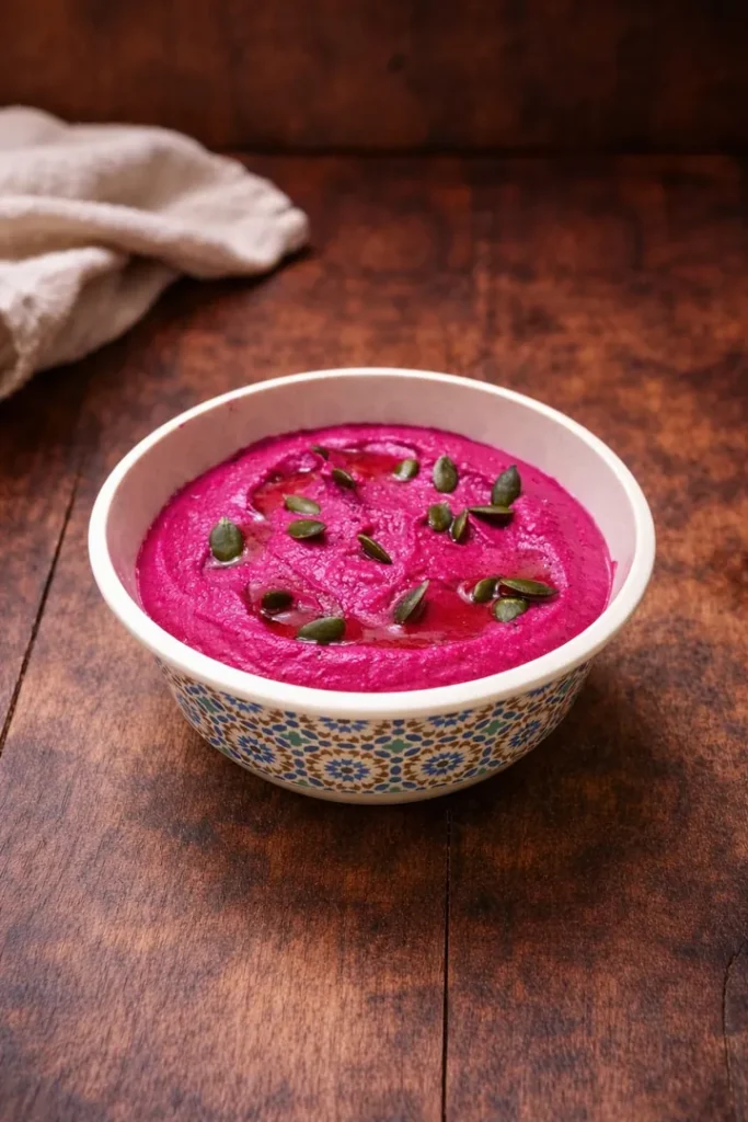 Pink Hummus with Beetroot